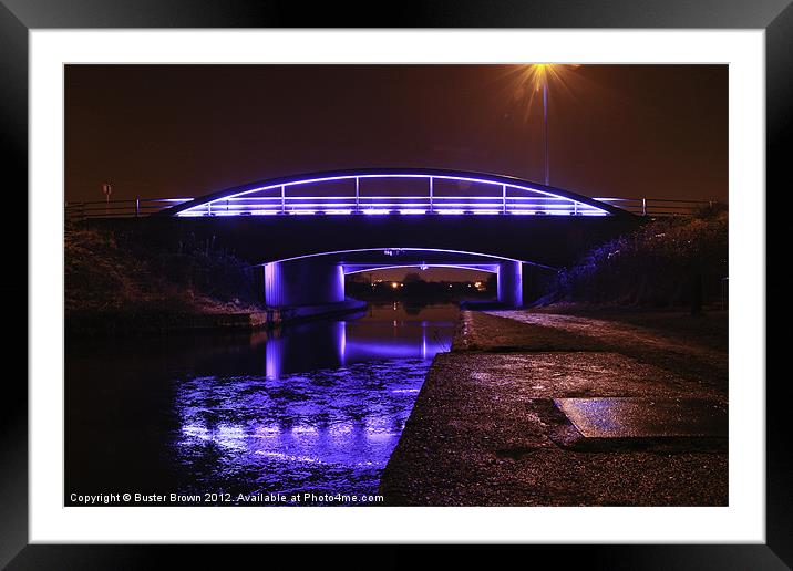 Falkirk Blue Bridge Framed Mounted Print by Buster Brown