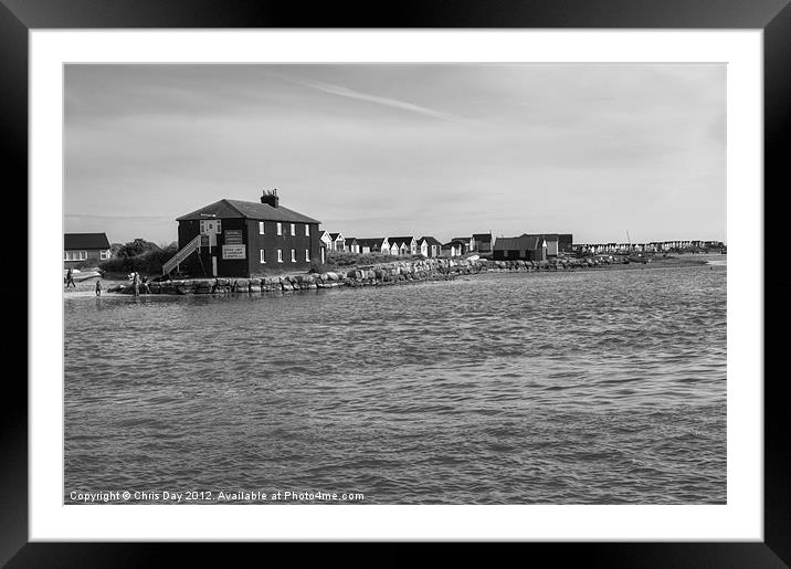 Hengistbury Head viewed from Mudeford Framed Mounted Print by Chris Day