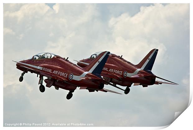 Red Arrows Jets Print by Philip Pound