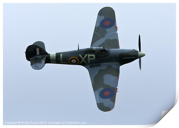 Spitfire in Flight Print by Philip Pound