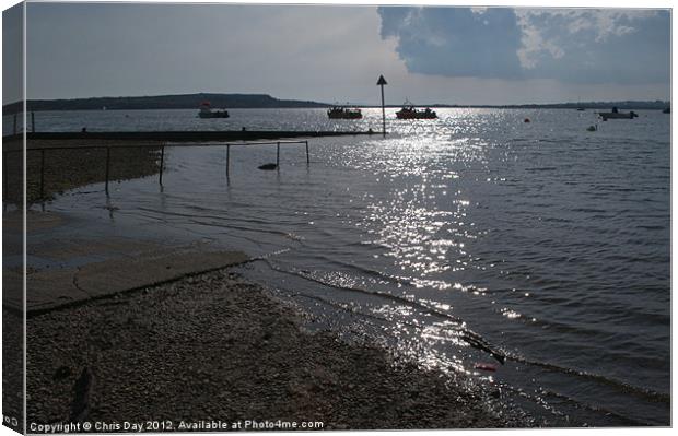 Christchurch Harbour viewed from Mudeford Canvas Print by Chris Day