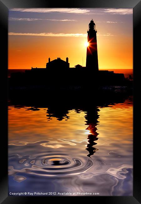 St Marys Lighthouse Framed Print by Ray Pritchard