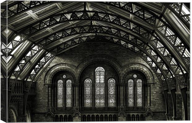 museum light - black and white Canvas Print by Heather Newton