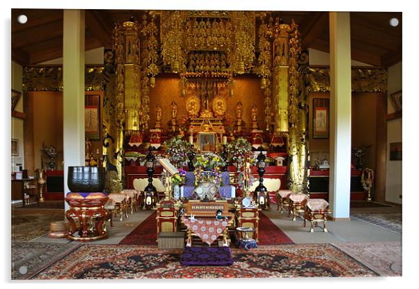 Nipponzan Myohoji Temple Interior Acrylic by graham young