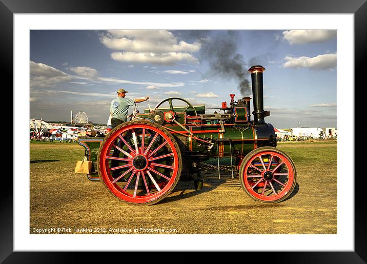 Steaming along Framed Mounted Print by Rob Hawkins