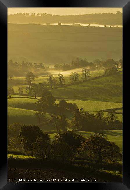 Mist and Shadows Framed Print by Pete Hemington