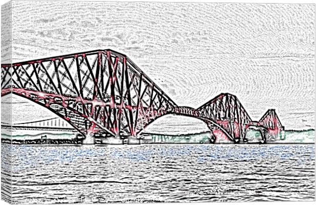 forth rail bridge Canvas Print by allan somerville
