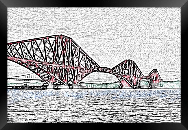 forth rail bridge Framed Print by allan somerville