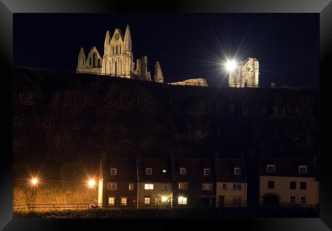 Whitby Abbey at Night Framed Print by Scott Simpson