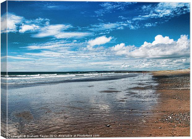Majestic Sea Meets Serene Sky Canvas Print by Graham Taylor