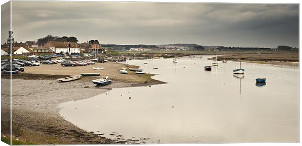Panoramic of Burnham Overy Staithe Canvas Print by Stephen Mole