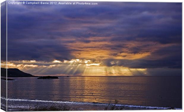 Girvan sunset Canvas Print by Campbell Barrie