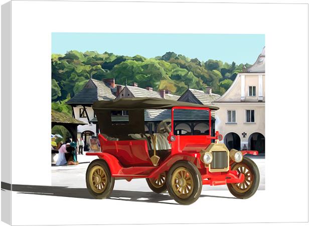 Red Ford Model T Canvas Print by Trevor Butcher
