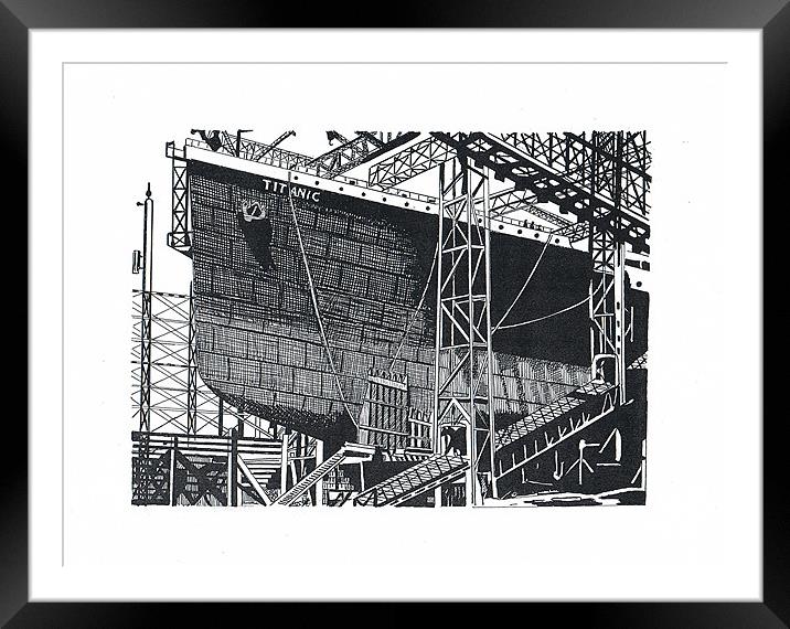 Building the unsinkable Framed Mounted Print by Gordon and Gillian McFarland
