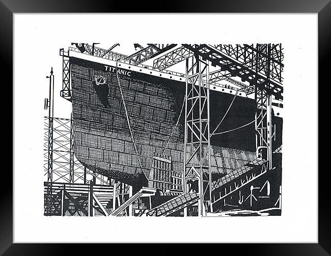 Building the unsinkable Framed Print by Gordon and Gillian McFarland