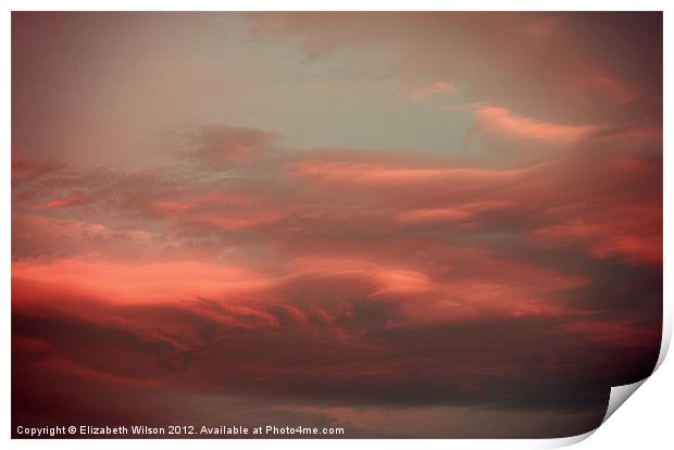 Clouds Print by Elizabeth Wilson-Stephen
