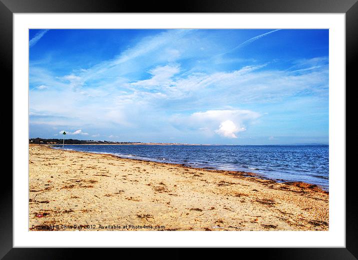 Avon Beach in Mudeford in Dorset Framed Mounted Print by Chris Day