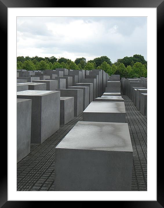 Berlin Holocaust Memorial Framed Mounted Print by kelvin fraser