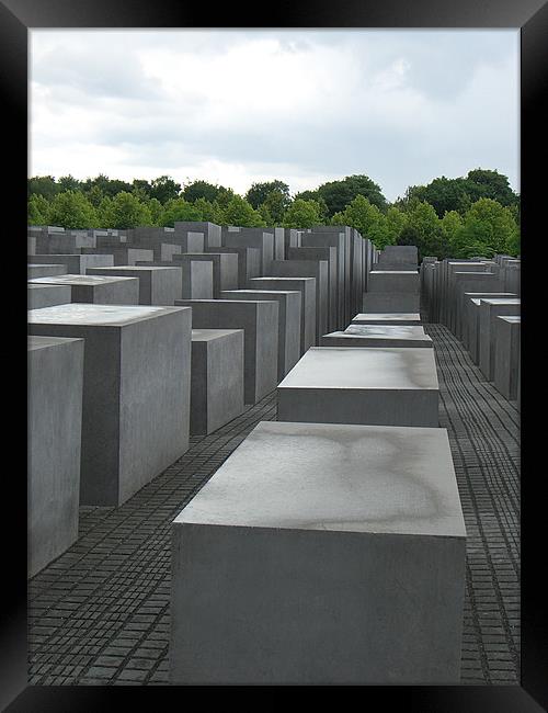 Berlin Holocaust Memorial Framed Print by kelvin fraser