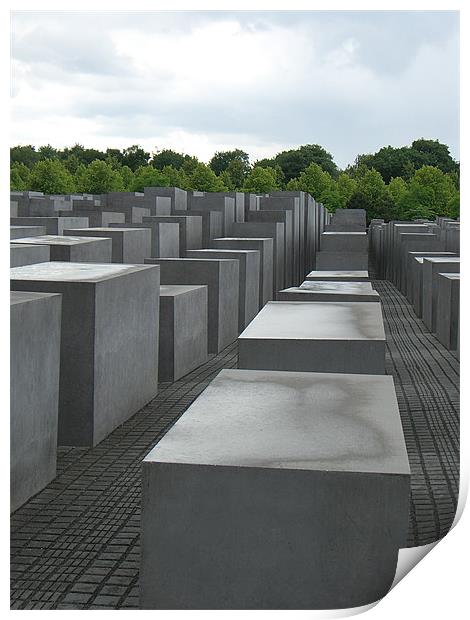 Berlin Holocaust Memorial Print by kelvin fraser