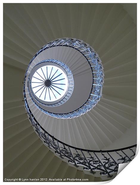 Tulip stairs queens house Greenwich Print by Lynn hanlon