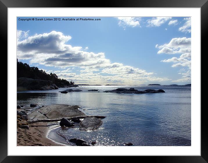 View from Ingarö Beach Framed Mounted Print by Sarah Osterman