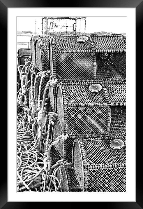 Fishing Baskets Framed Mounted Print by kelly Draper