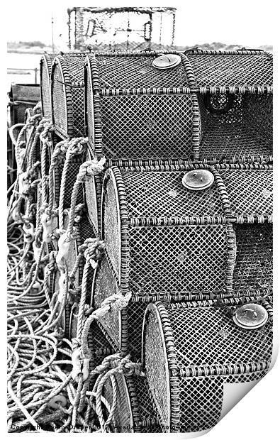 Fishing Baskets Print by kelly Draper