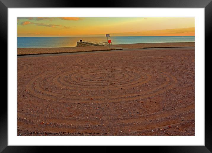 Circles in the sand Framed Mounted Print by Sara Messenger