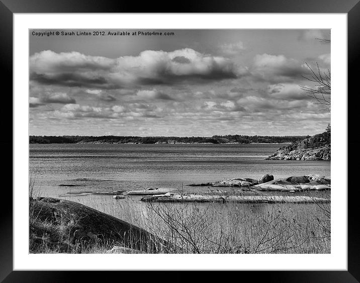 Ingarö Island 1 in monochrome Framed Mounted Print by Sarah Osterman