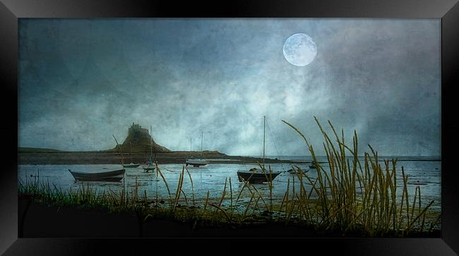 LIndisfarne Moon Framed Print by Brian Tarr