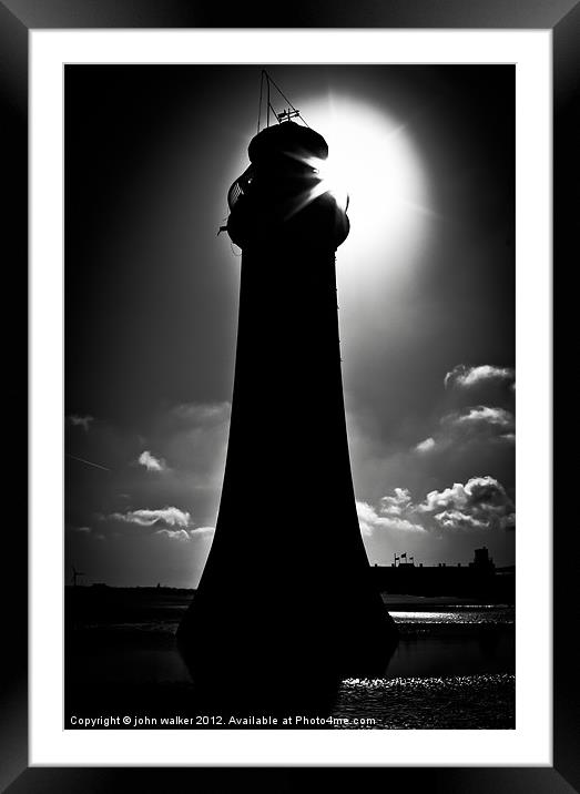 Perch Rock Lighthouse Framed Mounted Print by john walker