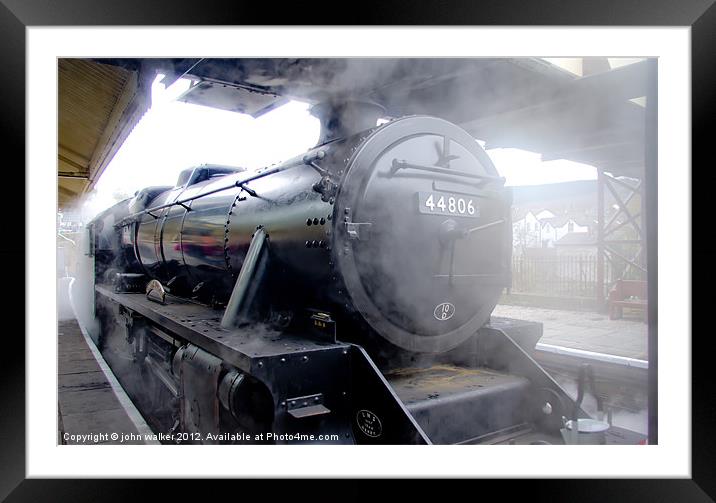 LLangollen Steam Train Framed Mounted Print by john walker