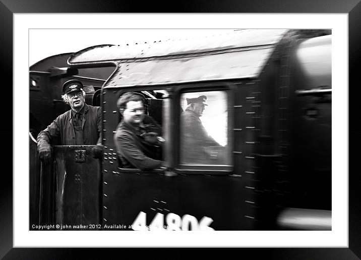 Train Drivers Framed Mounted Print by john walker