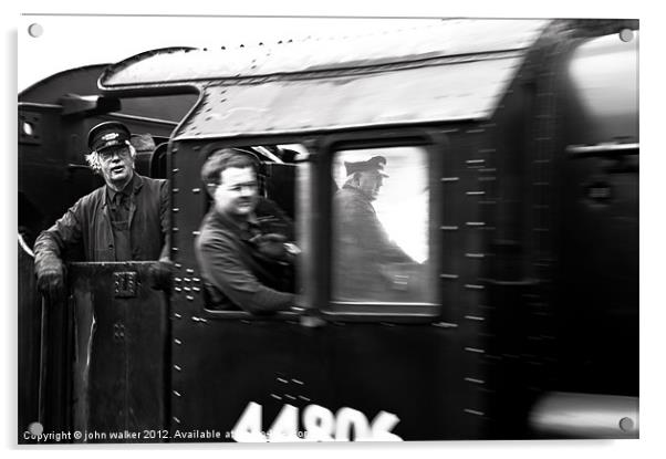 Train Drivers Acrylic by john walker