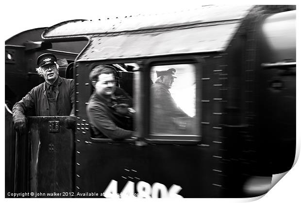 Train Drivers Print by john walker