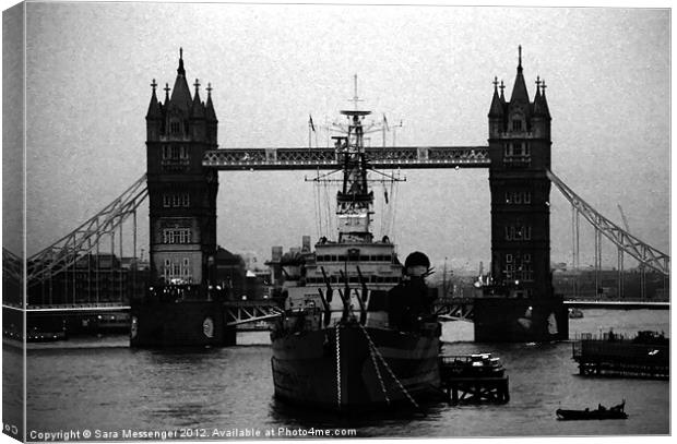 HMS Belfast Canvas Print by Sara Messenger