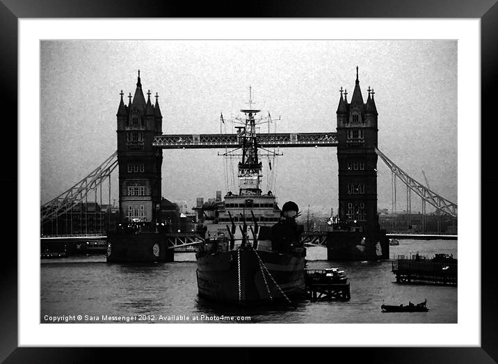 HMS Belfast Framed Mounted Print by Sara Messenger