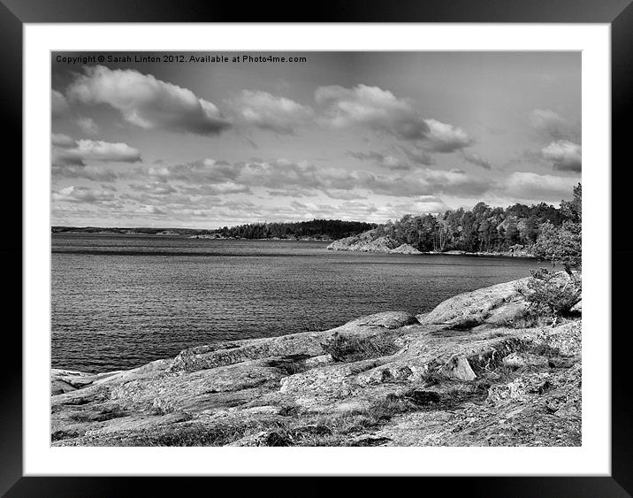 Ingarö Island 3 in monochrome Framed Mounted Print by Sarah Osterman