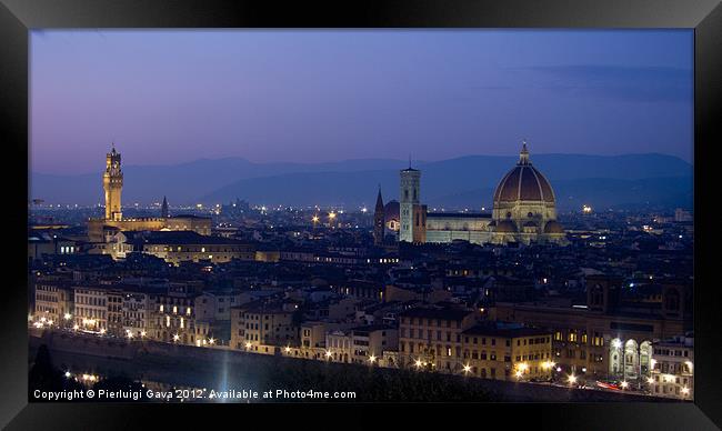 Florence by Night Framed Print by Pierluigi Gava