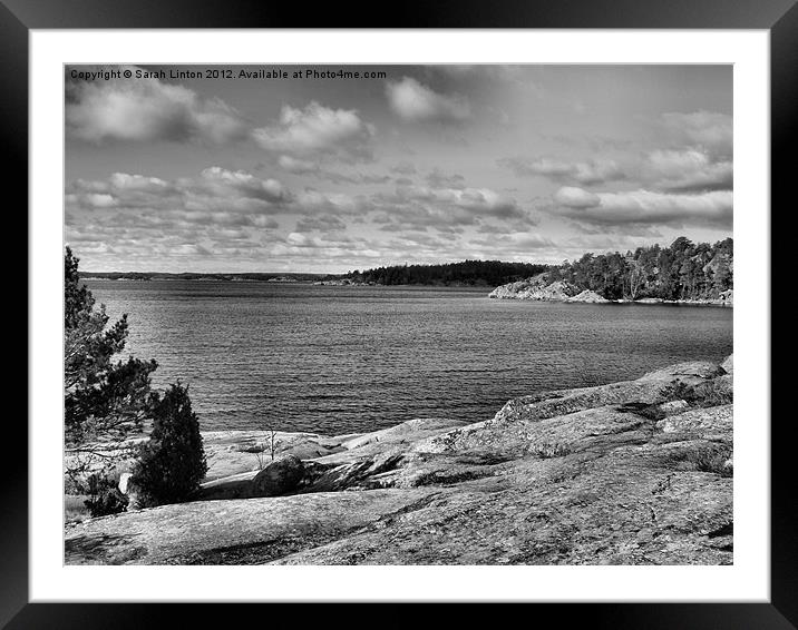 Ingarö Island 6 in monochrome Framed Mounted Print by Sarah Osterman