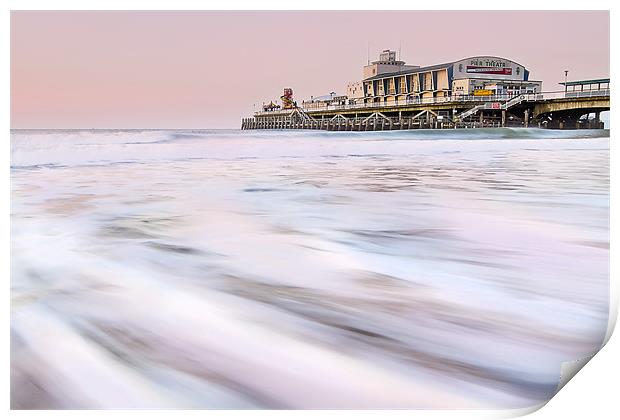 Pink Bournemouth Pier Sunrise Print by Jennie Franklin