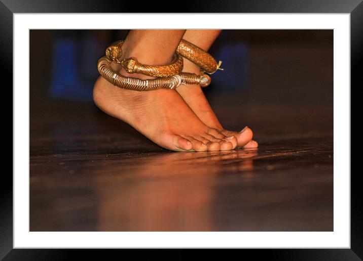 Dancing Feet (Apsara Dance) Framed Mounted Print by Kim Vetten