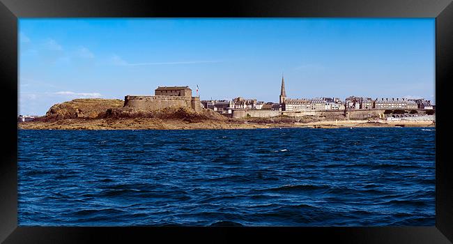 St Malo from seaward Framed Print by Gary Eason