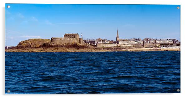St Malo from seaward Acrylic by Gary Eason