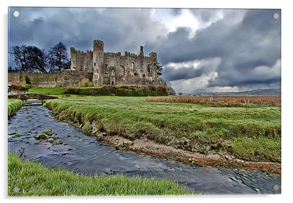 Laugharne Castle Pembrokeshire Acrylic by Jennie Franklin