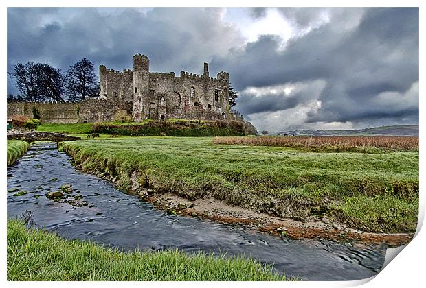 Laugharne Castle Pembrokeshire Print by Jennie Franklin