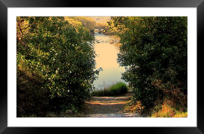 Old Bridge Framed Mounted Print by barbara walsh