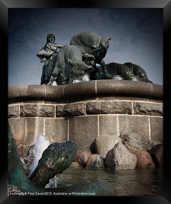 The Gefion Fountain Framed Print by Paul Davis