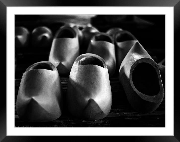 these clogs are made for walking Framed Mounted Print by Jo Beerens